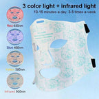 LED Red Light Therapy Face Mask with Cooling Gel Pack