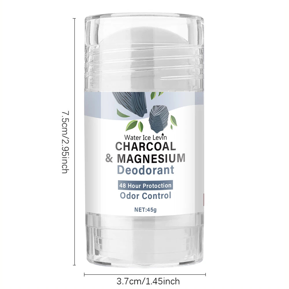 Water Ice Levin Charcoal Magnesium Deodorant Cream for Odor Control 45g