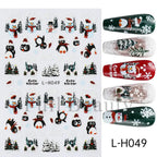 3D Christmas Cartoon Nail Art Stickers