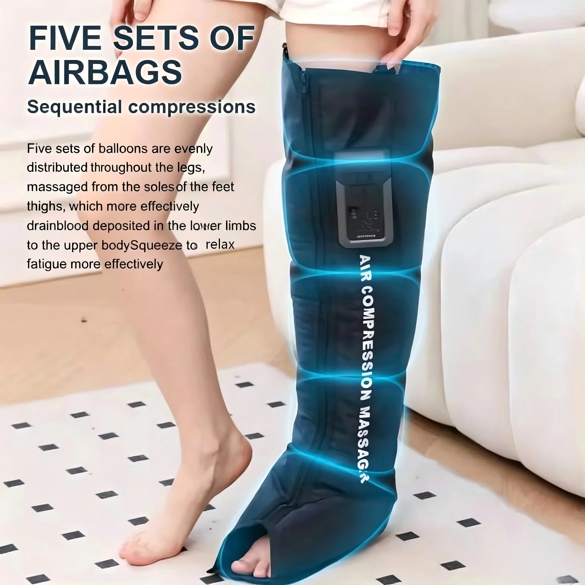 Full Leg Air Compression Massager for Recovery and Circulation - 3