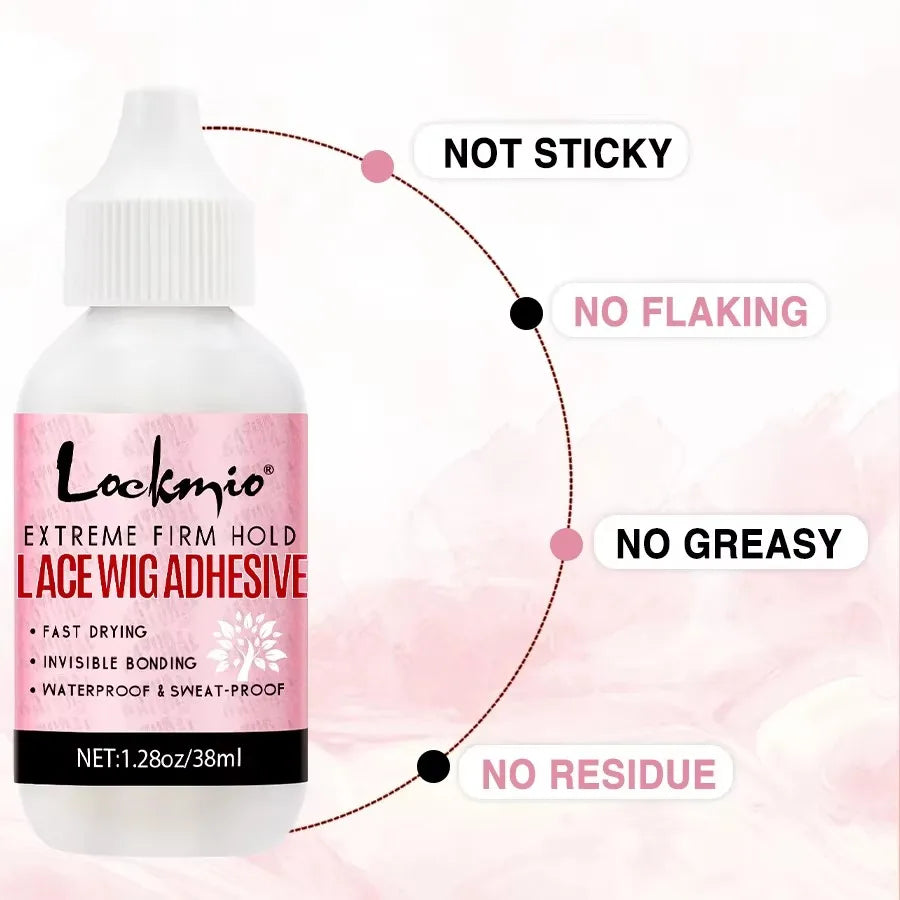 Lockmio Wig Adhesive Glue and Hair Styling Kit for Lace Frontal