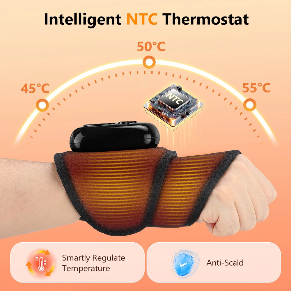Heated Air Compression Wrist Massager for Pain Relief