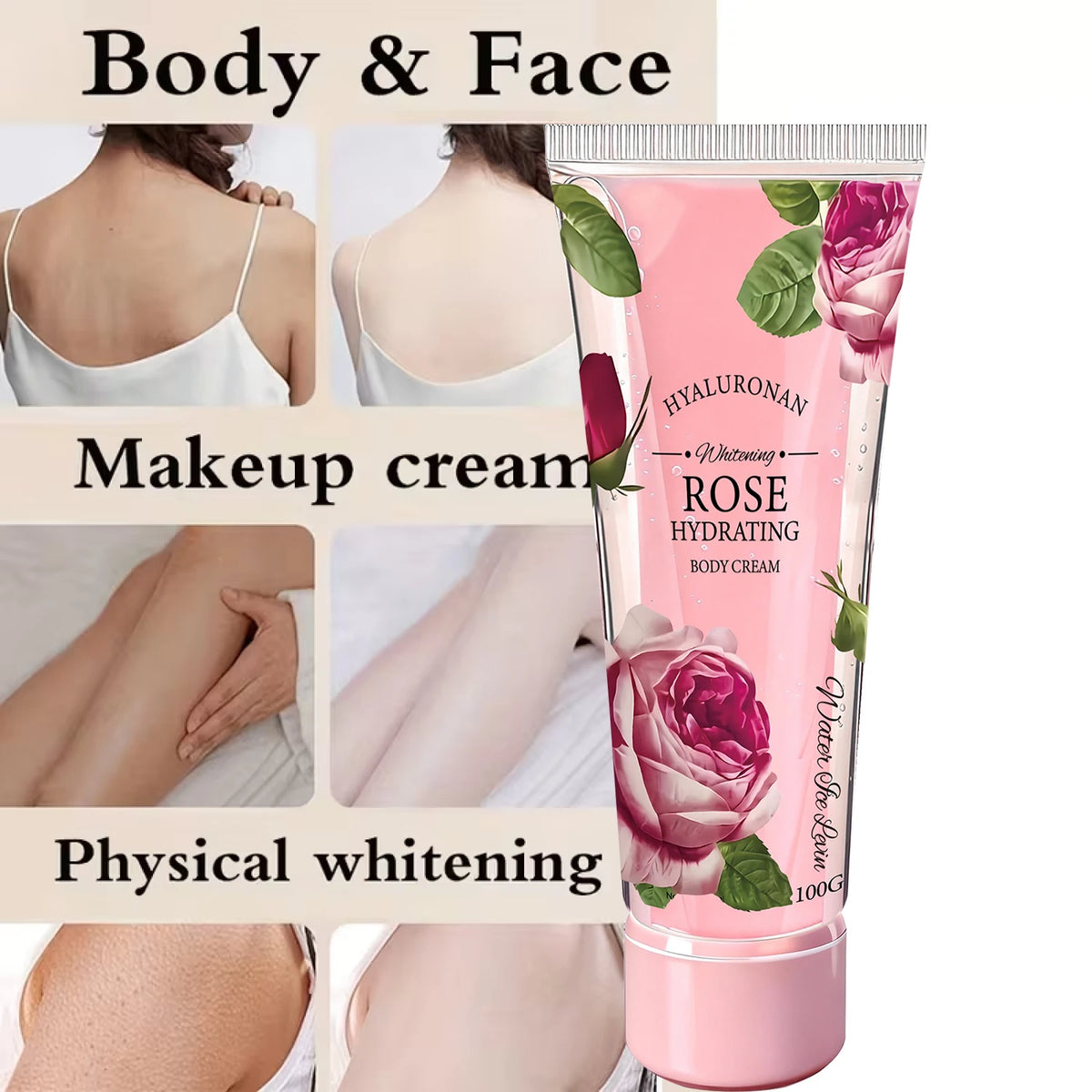 Water Ice Levin Rose Body Cream Hydrating Firming Moisturizer
