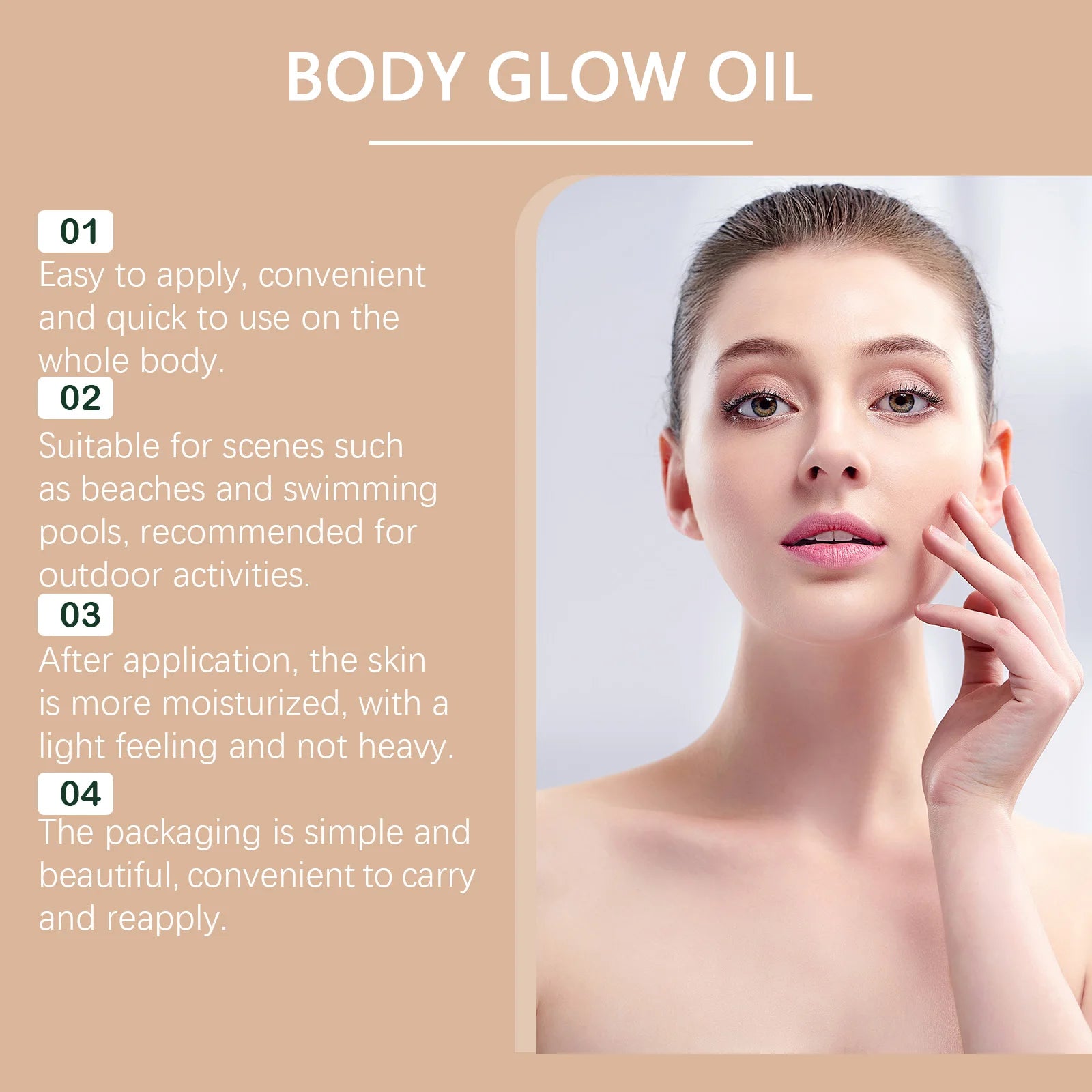 SPF 45 Coconut Glowing Body Oil Sun Protection - 10