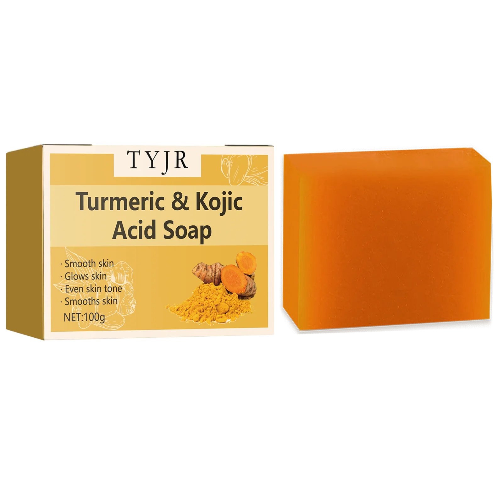 Turmeric Kojic Acid Soap Deep Cleansing Brightening Bar for Face and Body - 8