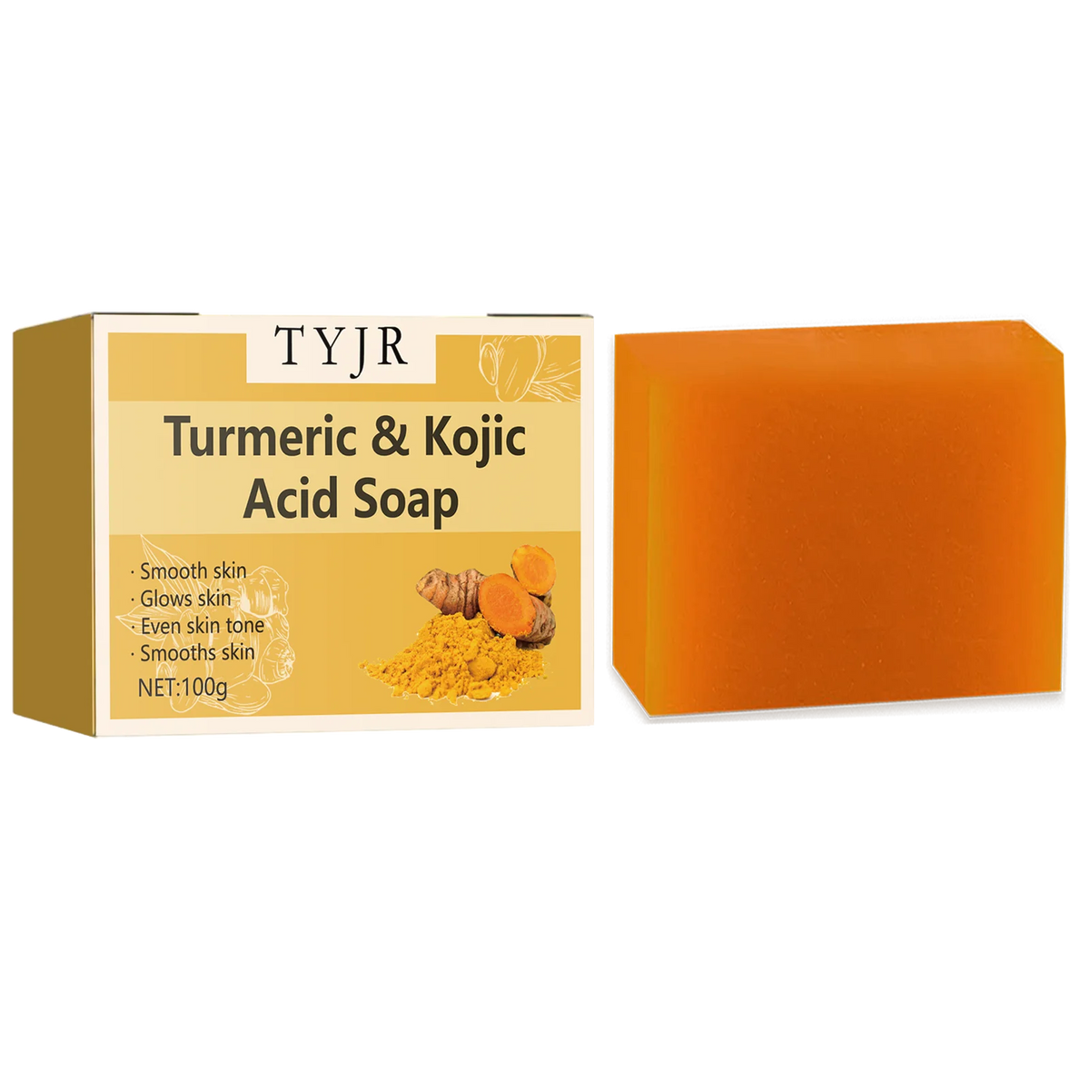 Turmeric Kojic Acid Soap Deep Cleansing Brightening Bar for Face and Body