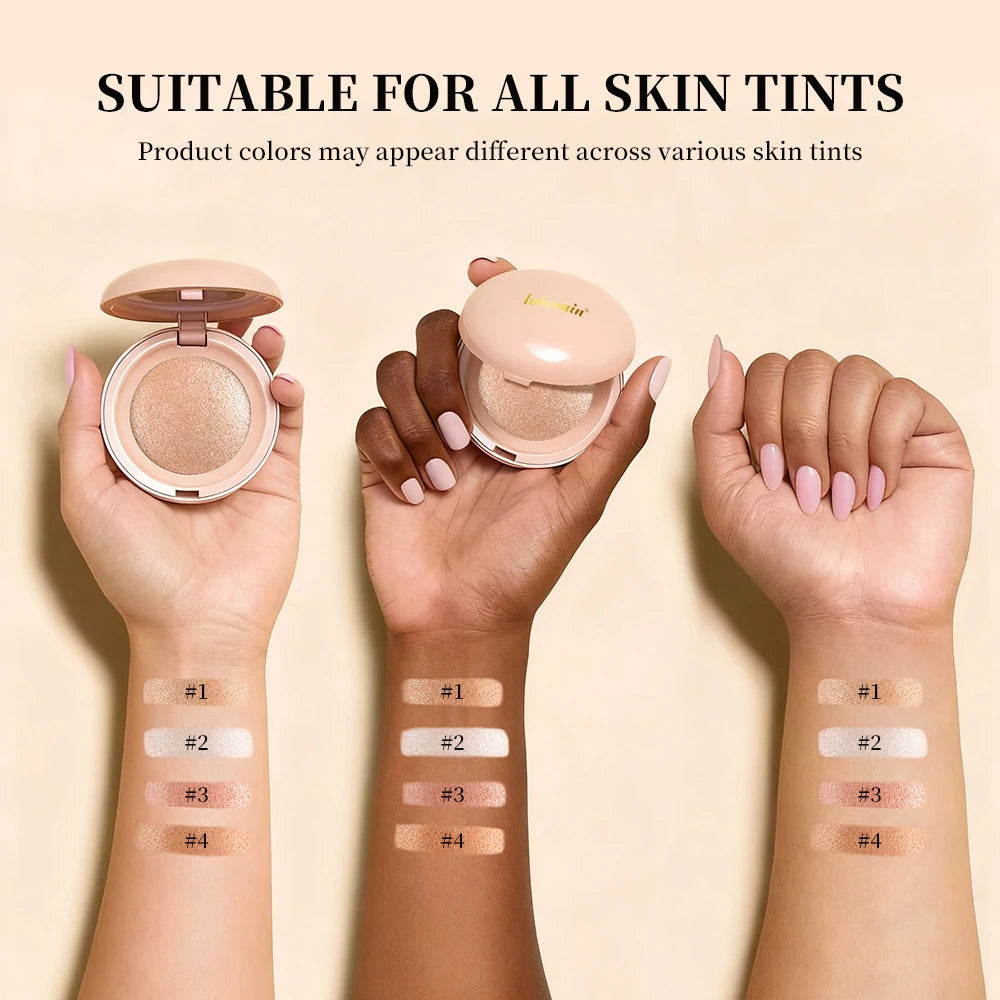 Baked Pearl Shimmer Highlighter Powder for Radiant Glow