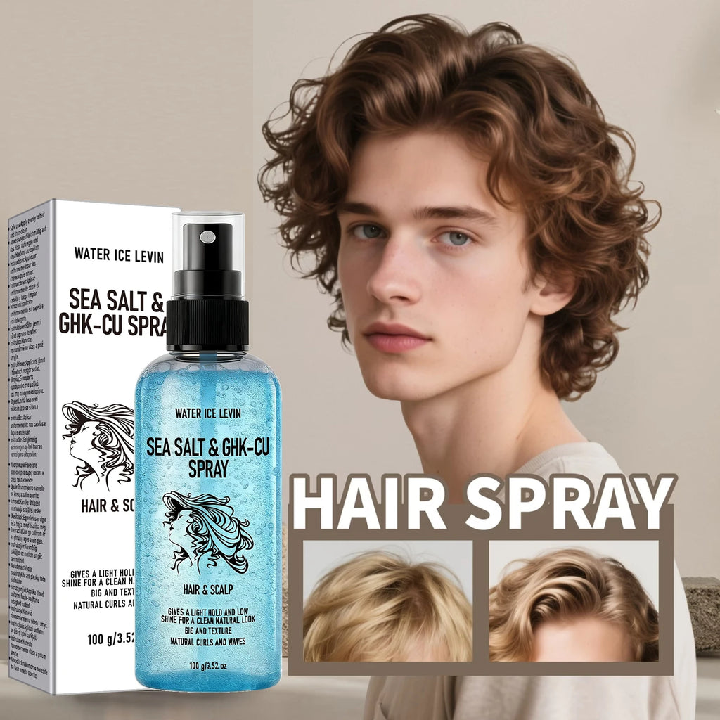 Sea Salt Hair Serum GHK-CU Spray for Curly Hair Volume and Texture