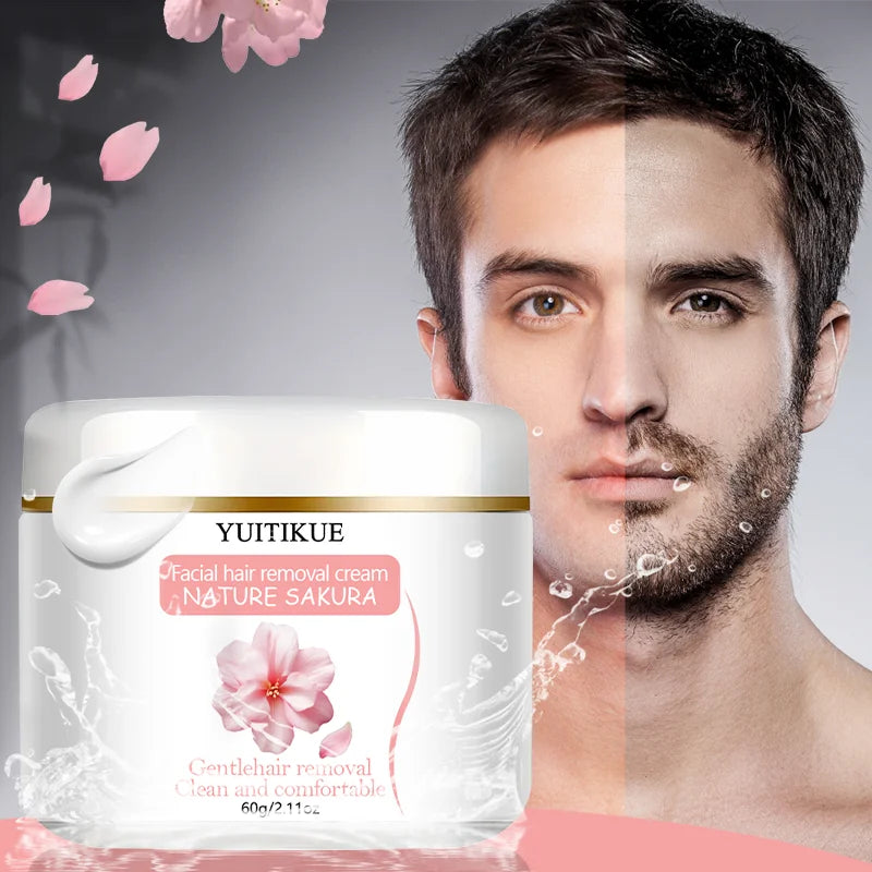 Yuitikue Sakura Facial Hair Removal Cream Gentle Face Hair Remover 60g - 1