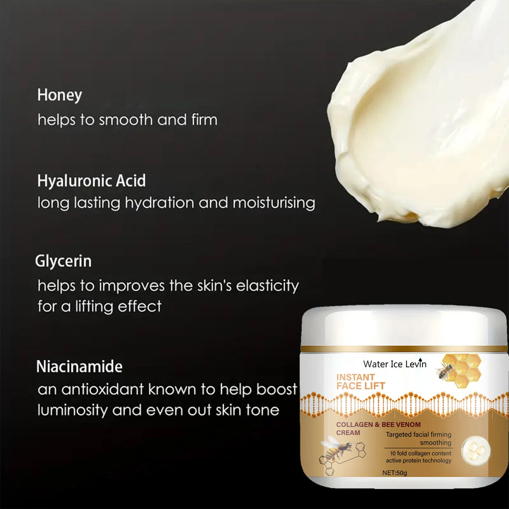 Water Ice Levin Collagen Bee Venom Face Lift Cream Firming Moisturizer