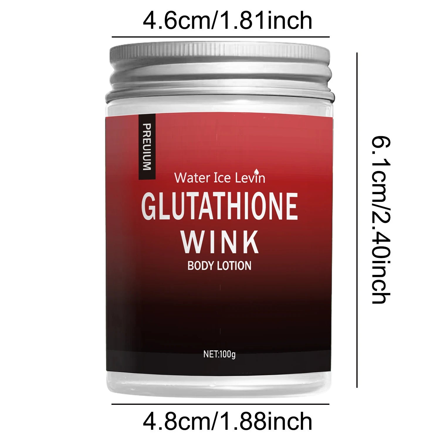Water Ice Levin Glutathione Wink Body Lotion Moisturizing Cream 100g - 5