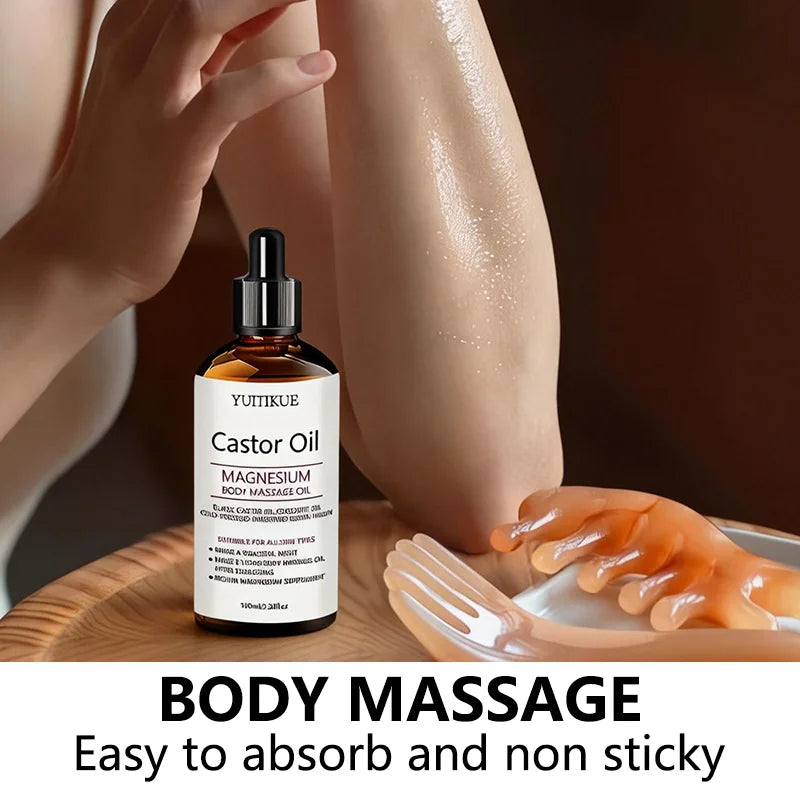 YUITIKUE Magnesium Castor Oil Body Massage Oil 100ml