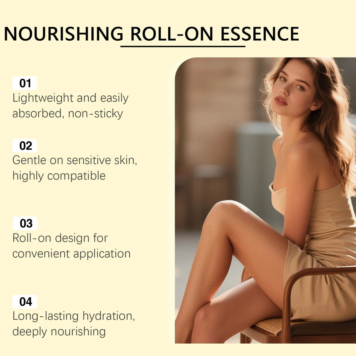 Cyperus Rotundus Roll-On Essence for Post-Hair Removal Skin Soothing