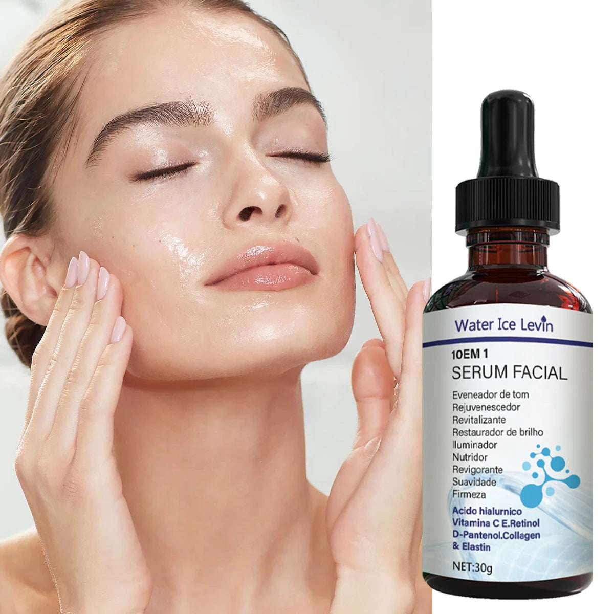 10 in 1 Retinol Face Serum Hyaluronic Acid Vitamin C Anti Aging Skin Care - 1