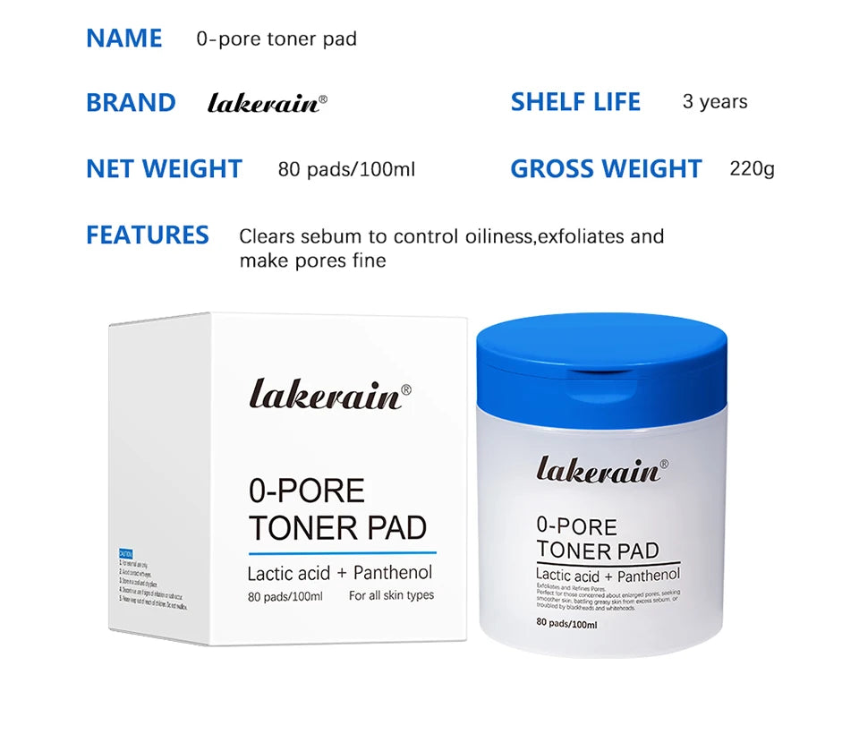 Pore Refining Toner Pad and Pink Peptide Facial Serum Set
