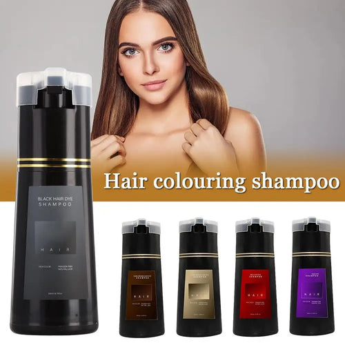 200ML Instant Hair Color Shampoo for Gray Hair Coverage