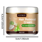 Underarm and Bikini Hair Removal Cream 60g Aloe and Coconut Infused