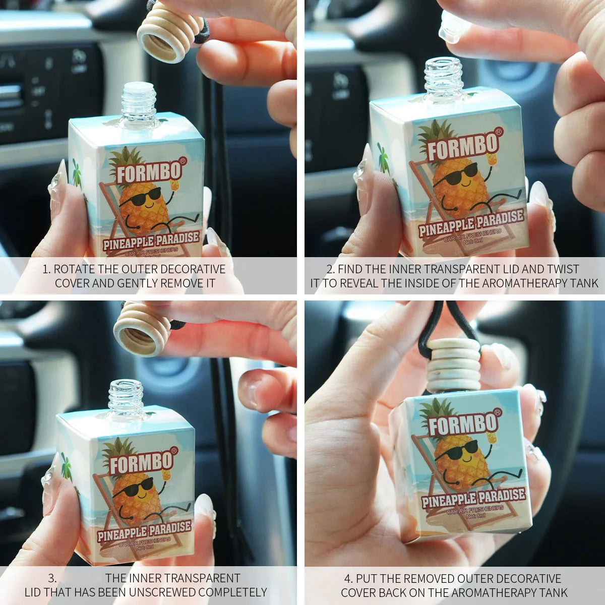 Formbo Car Air Freshener Hanging Fragrance Diffuser for Home and Auto - 6
