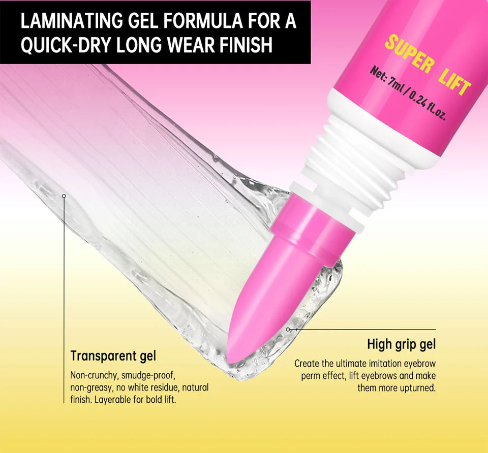 Long-Lasting Brow Lamination Gel for Defined Brows