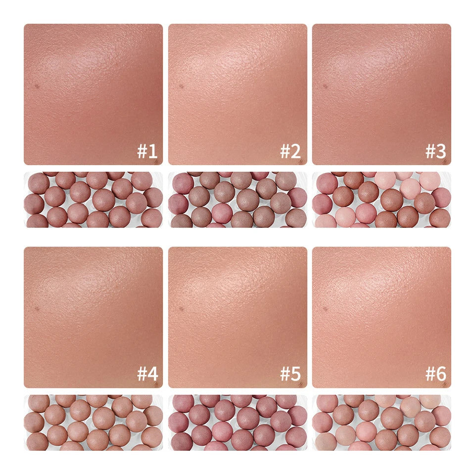 Shimmering Spherical Blush Powder Beads - 8