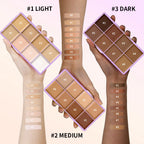 8-Shade Waterproof Cream Concealer Palette for Full Coverage