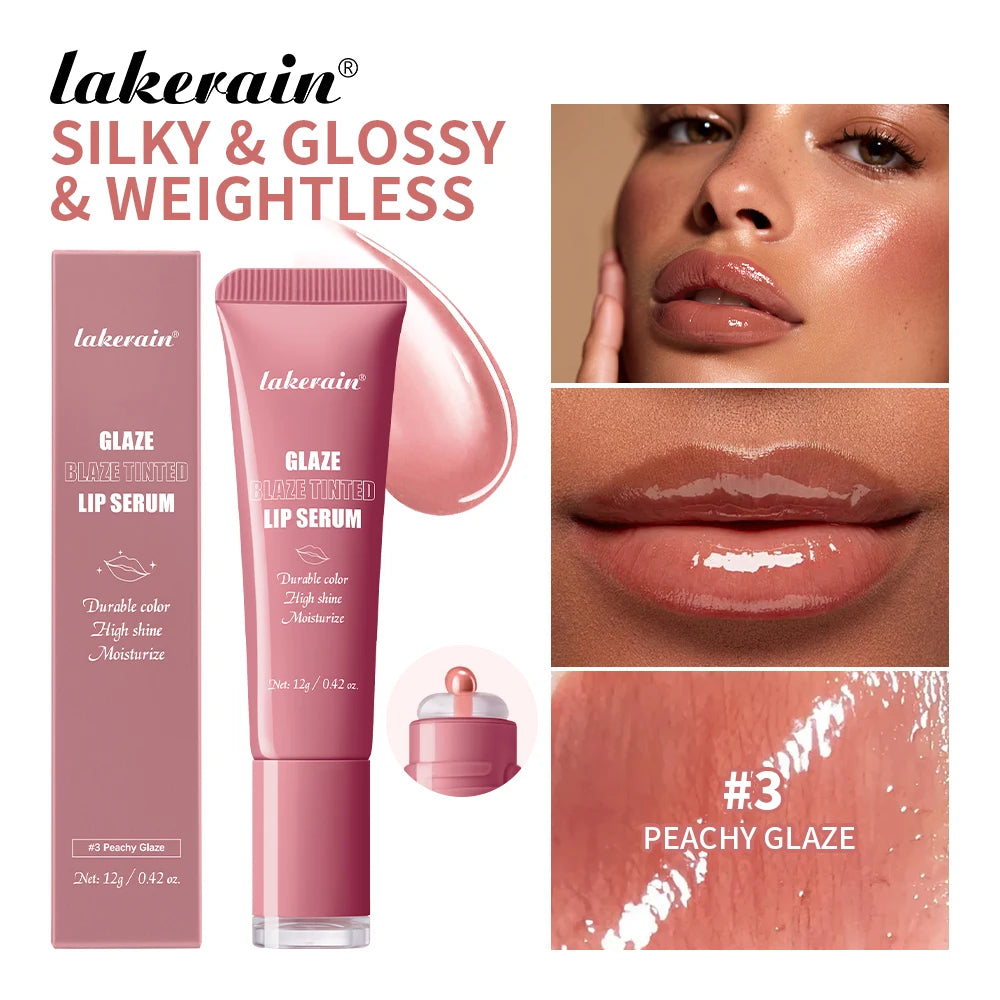 Hydrating Tinted Lip Gloss Serum for Shiny Plump Lips