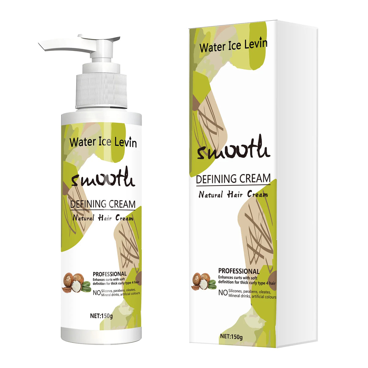 Water Ice Levin Curling Cream Anti Frizz Hair Defining Styling Lotion