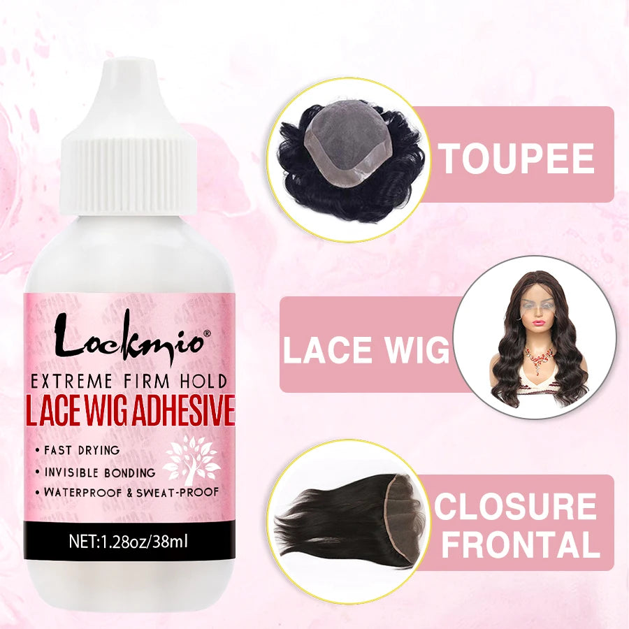 Lockmio Wig Installation Kit Lace Tint Mousse and Adhesive Glue Set
