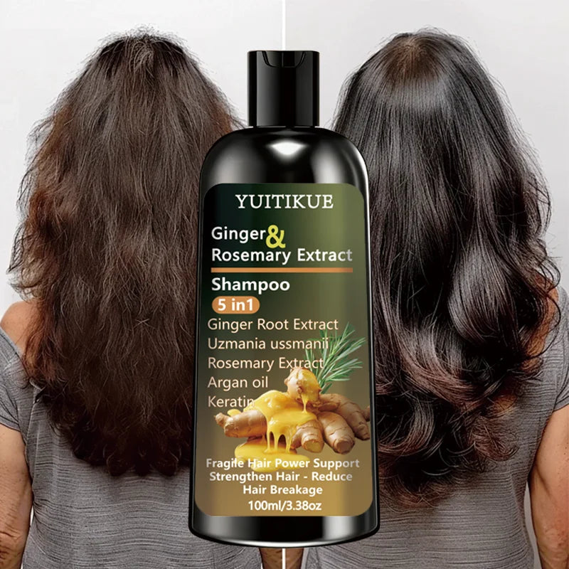 Ginger and Rosemary 5 in 1 Hair Strengthening Shampoo 100ml - 3