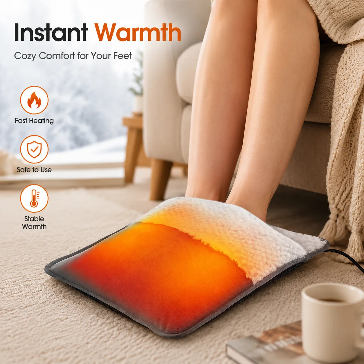 USB Electric Foot Warmer for Home and Office - 1