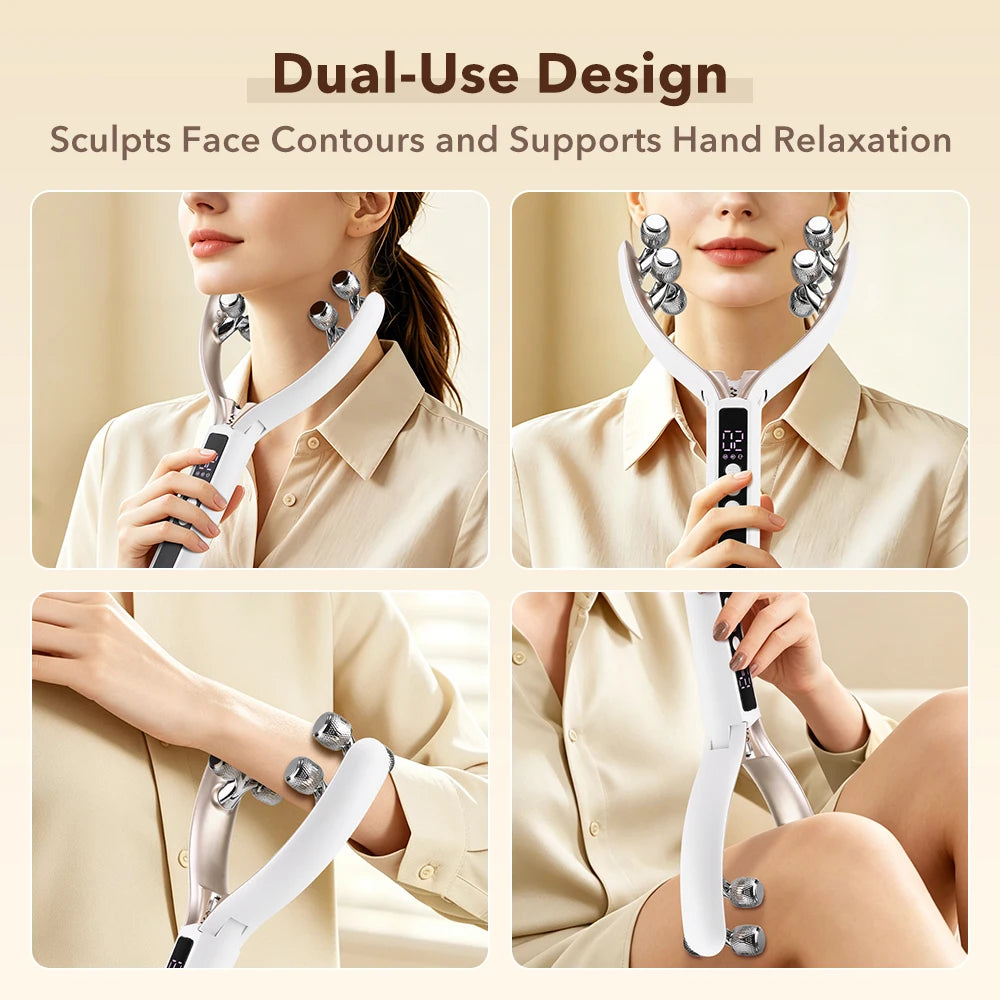 Electric Facial Contouring Roller with Micro-Vibration Massage