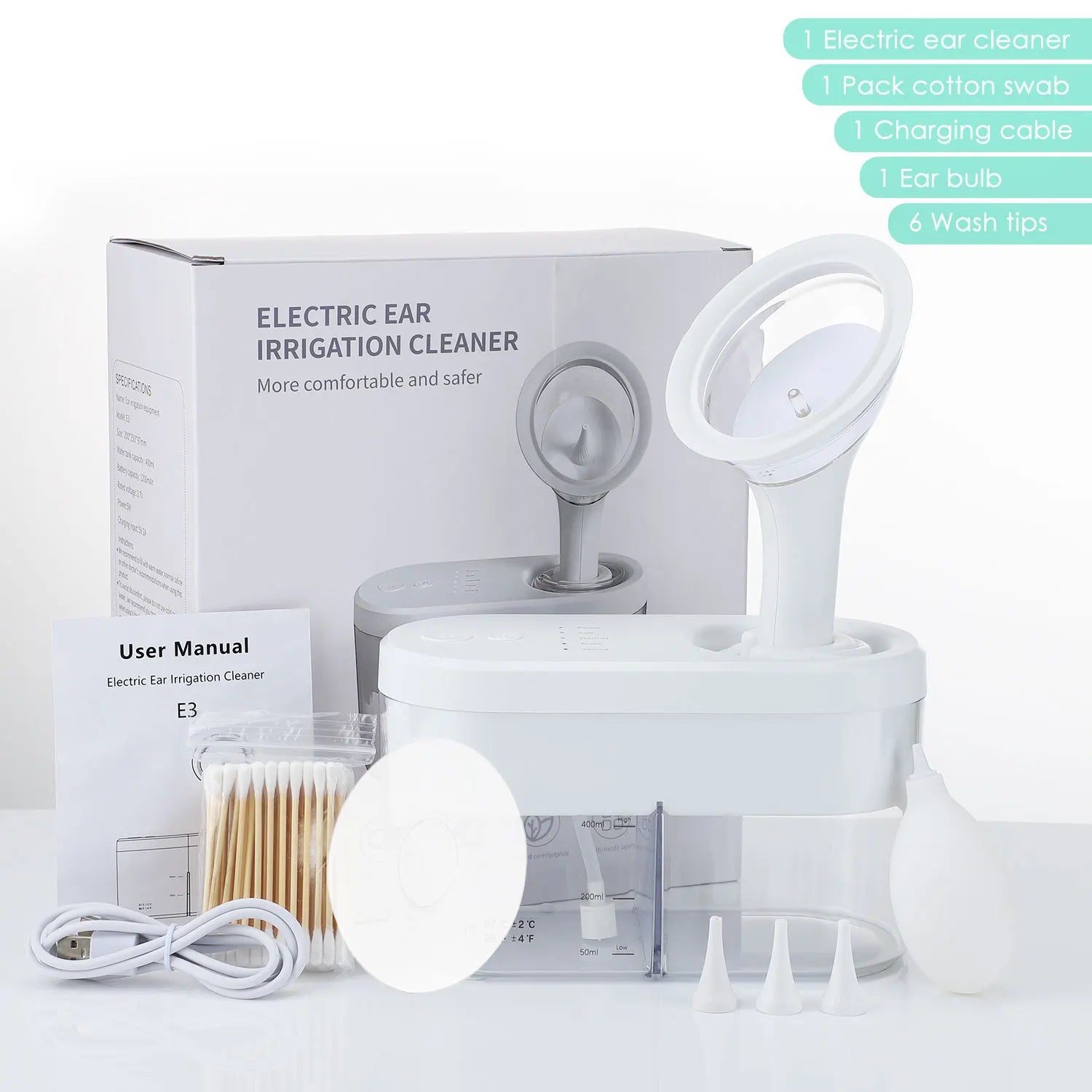Electric Ear Wax Removal Irrigation System for Adults and Kids - 14