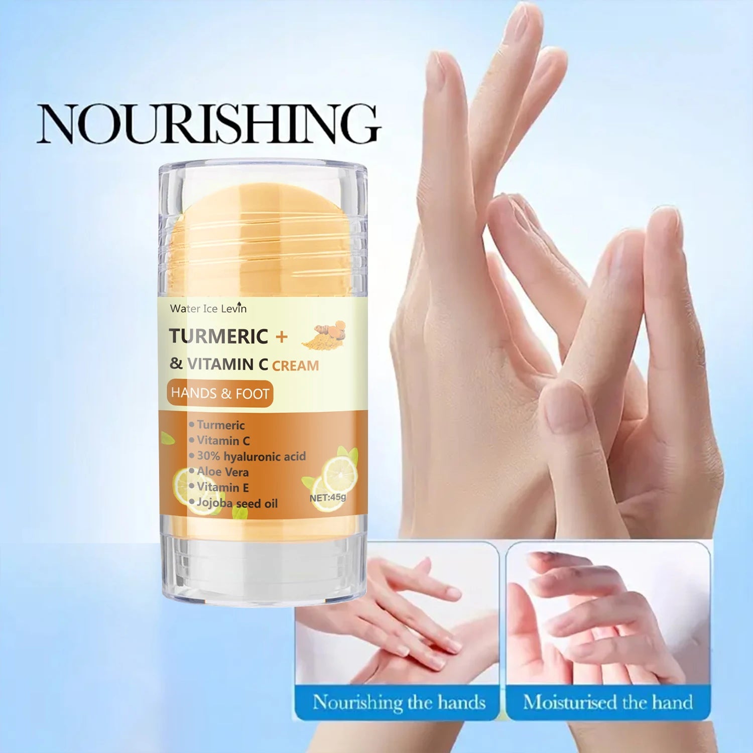 Turmeric and Vitamin C Hand and Foot Moisturizing Cream 45g - 5