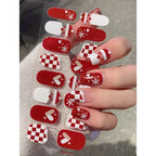 Christmas Semi-Cured Gel Nail Wraps with Winter Snowflake Designs