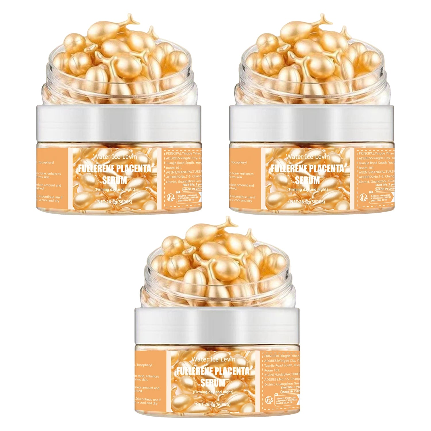 Peptide Hyaluronic Acid Face Serum Capsules Anti Aging Moisturizer - 15