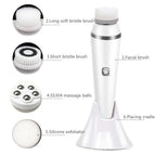 4-in-1 Electric Rotating Facial Cleansing Brush and Massager