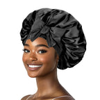 Satin Sleep Bonnet with Adjustable Long Tie for Hair Protection