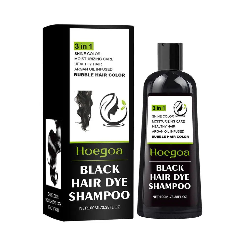 3 in 1 Herbal Hair Color Shampoo 100ml Black or Brown Dye