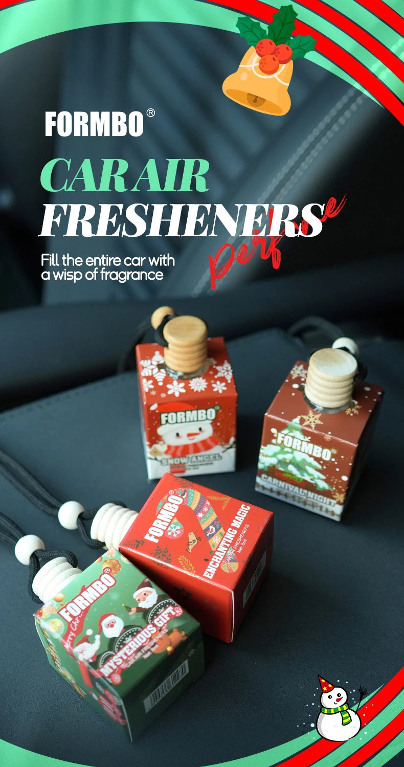 4pc Christmas Car Air Freshener Set Hanging Perfume Diffuser - 6