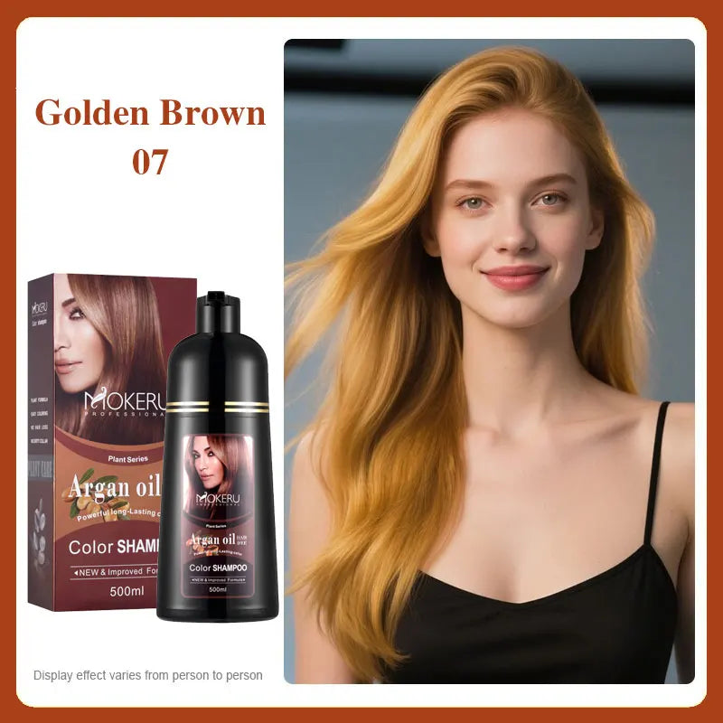 Organic Ginger Hair Blackening Shampoo 500ml Permanent Color Dye