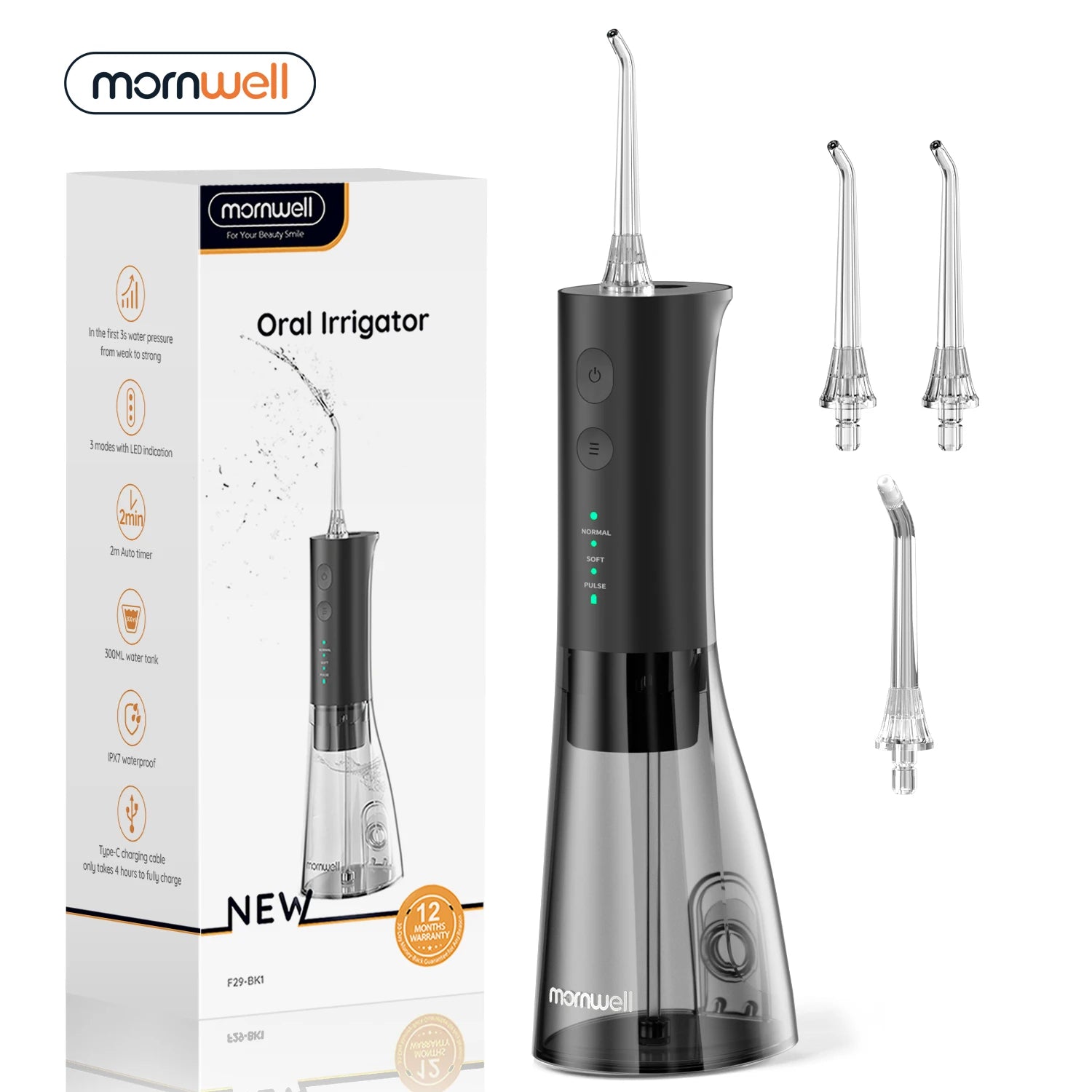 Portable Cordless Water Flosser for Teeth Cleaning - 1