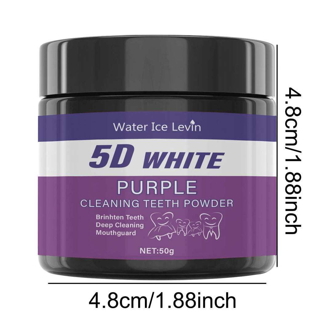Purple Teeth Whitening Powder Deep Cleaning Tooth Polish 50g
