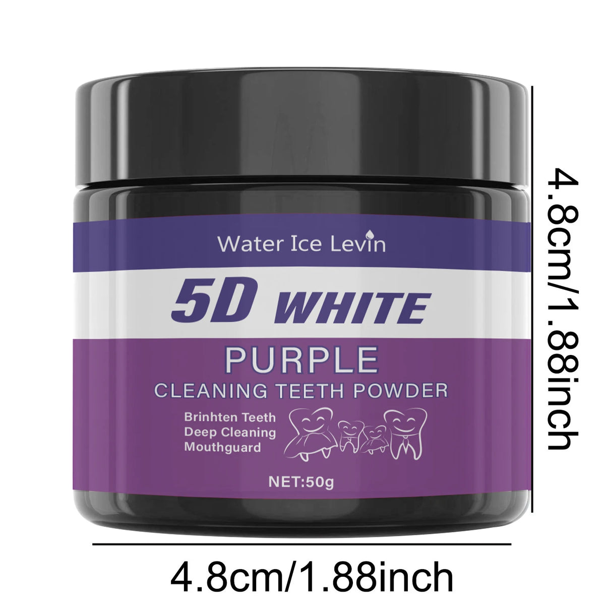 Purple Teeth Whitening Powder Deep Cleaning Tooth Polish 50g