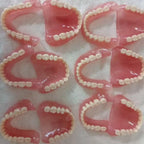 Full Set Silicone Snap-On Dentures with Mirror Storage Case