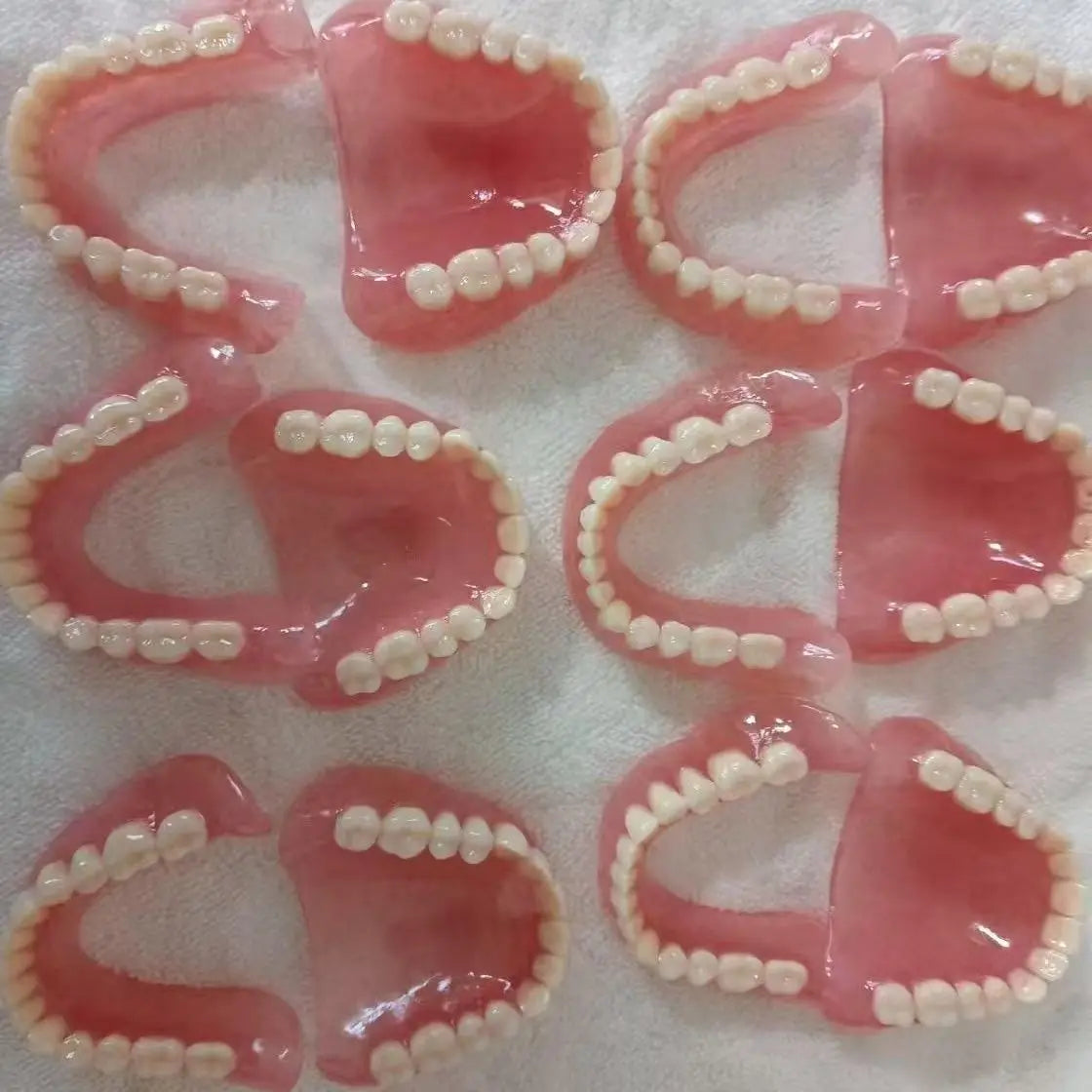 Full Set Silicone Snap-On Dentures with Mirror Storage Case