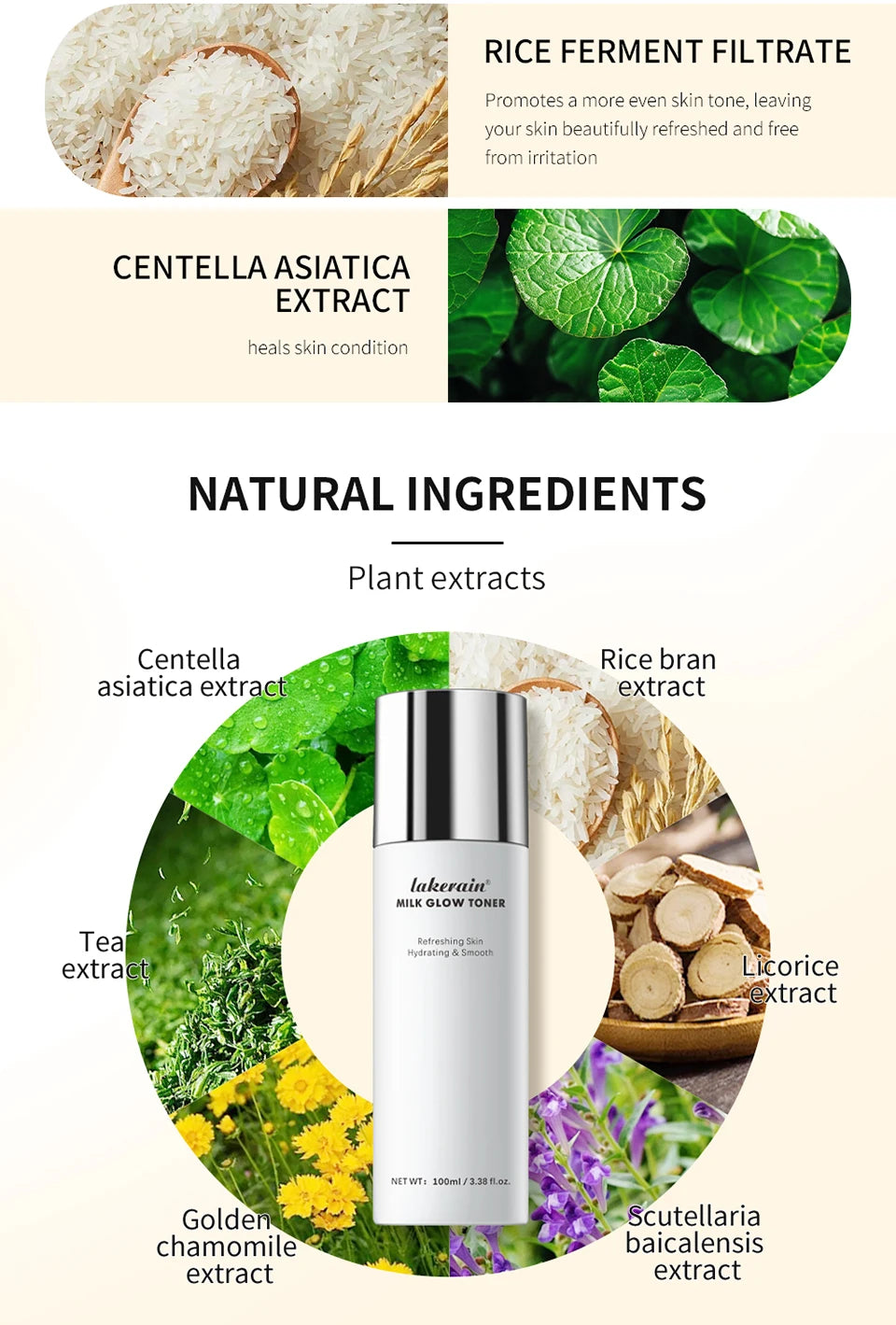 Brightening Milk Glow Toner for Hydrated Skin