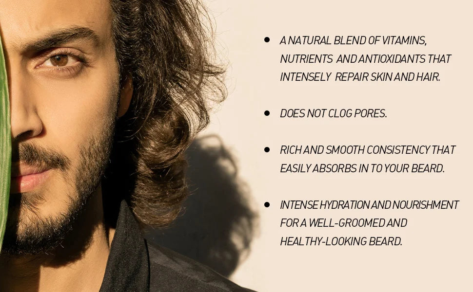 Lockmio Natural Vanilla Beard Balm for Softening Grooming and Styling - 10
