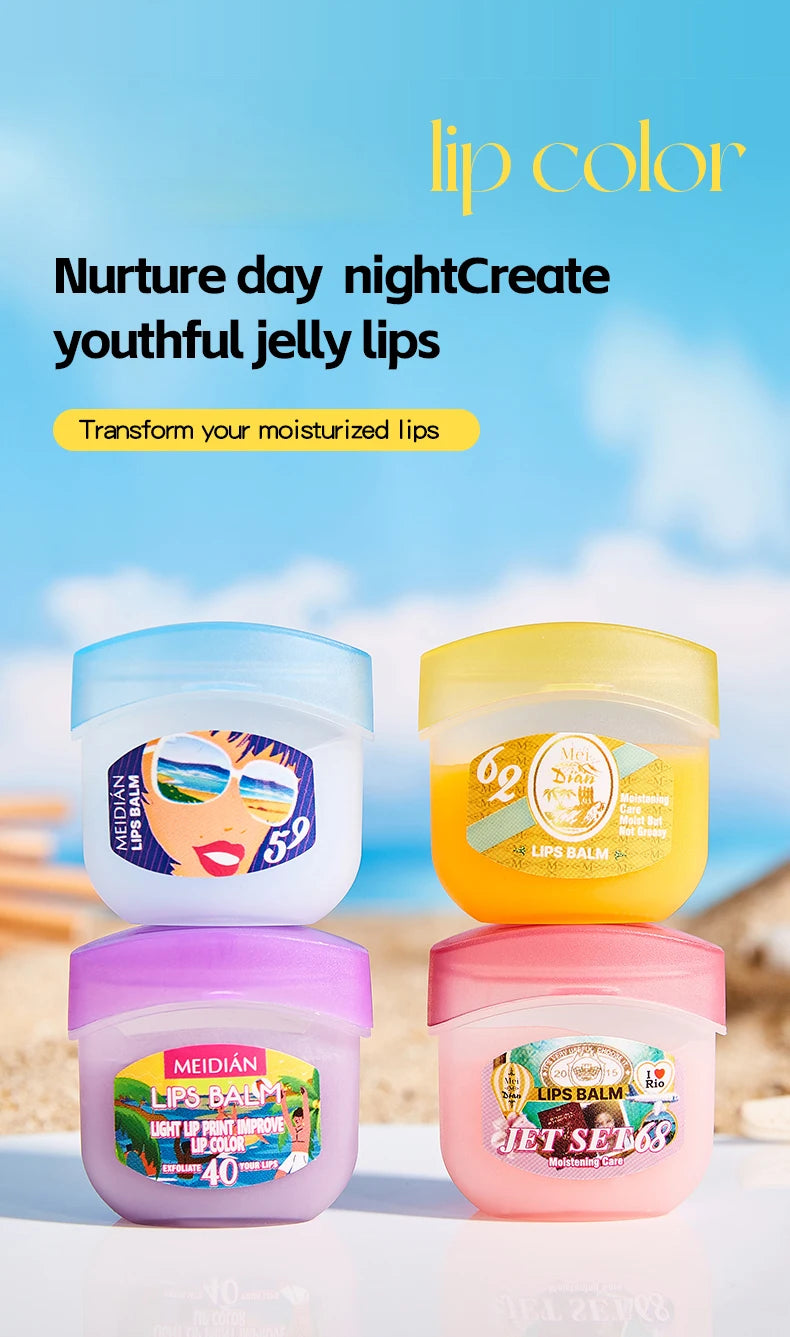 Meidian Fruity Lip Balm Set Moisturizing Lip Care Treatment