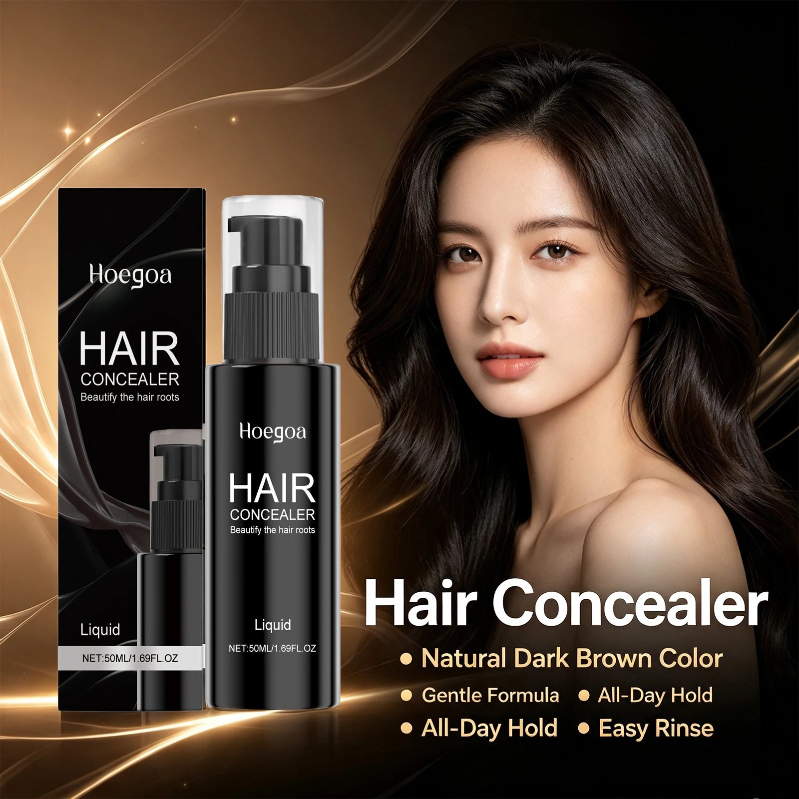 Instant Gray Hair Root Concealer and Hairline Filler - 5
