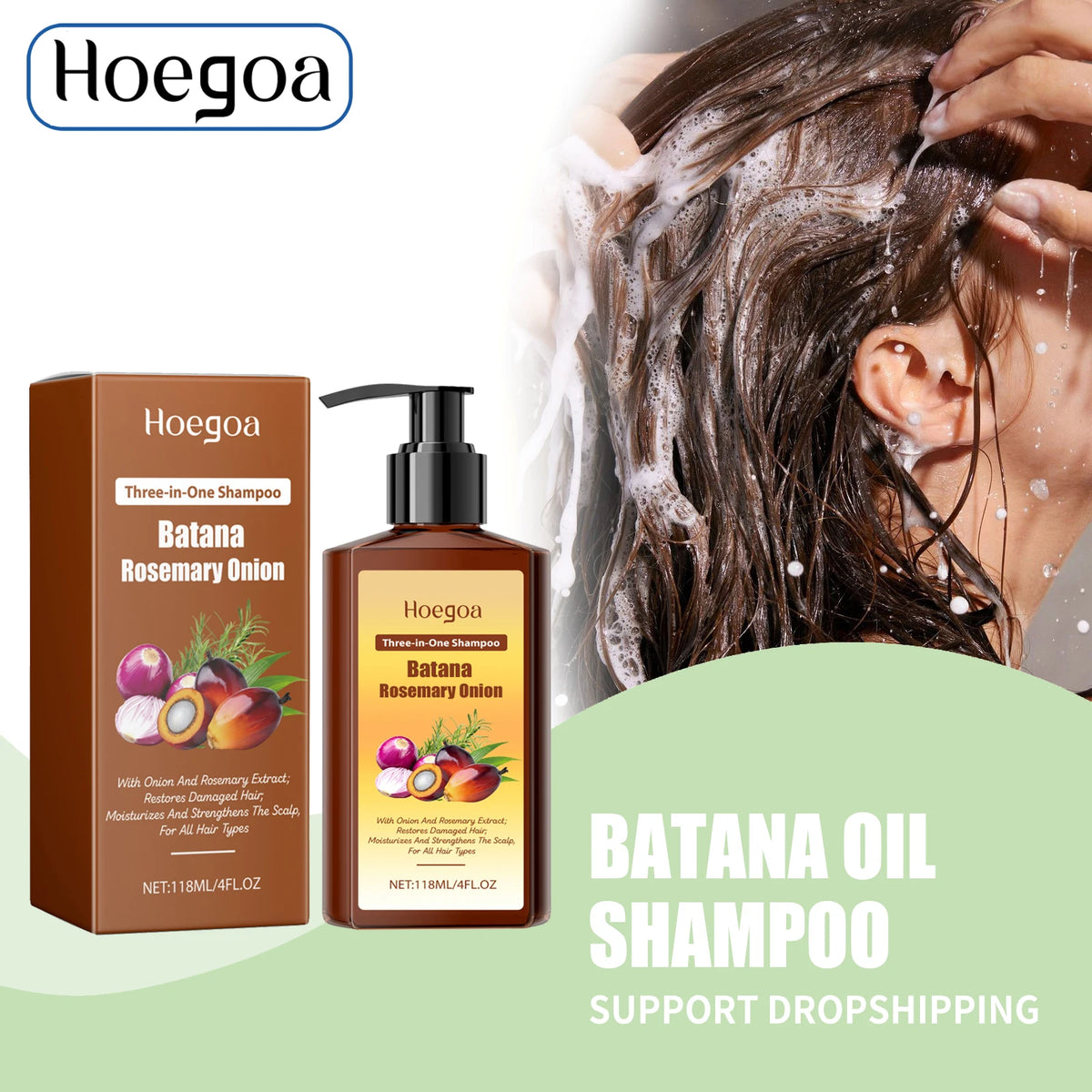 Batana and Rosemary Hair Growth Shampoo for Damaged Hair